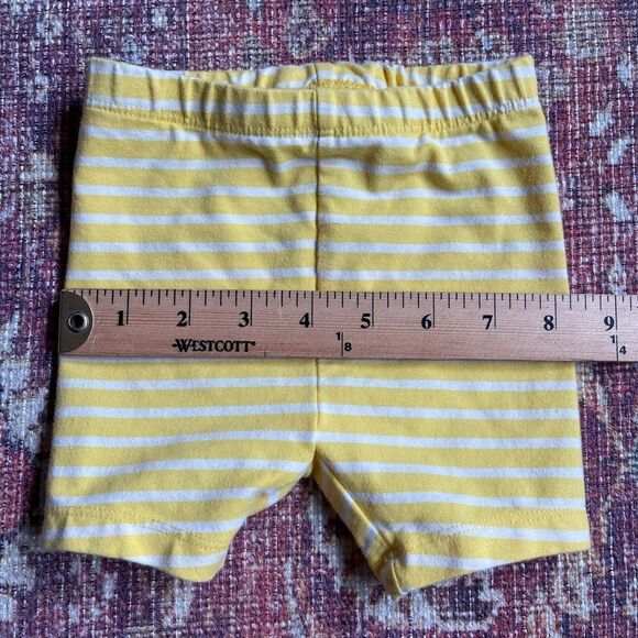 Hanna Andersson 6-12 month Yellow Striped Baby Shorts - Picture 3 of 5